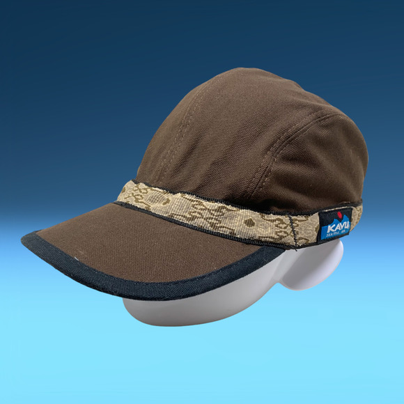 Kavu Other - Kavu Adjustable Strapback Hat Cap Sz L Brown Canvas Cotton Made in USA Hiking